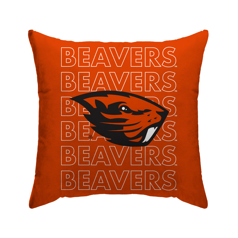 Oregon State Beavers Echo Wordmark Poly Spandex Decor Pillow