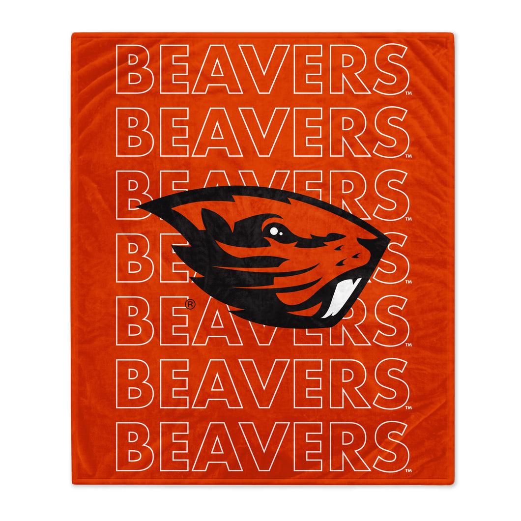 Oregon State Beavers Echo Wordmark Blanket