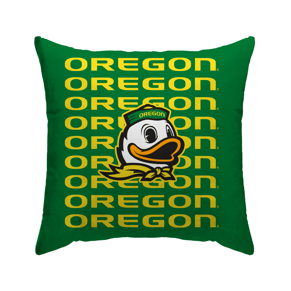 Oregon Ducks Echo Wordmark Poly Spandex Decor Pillow