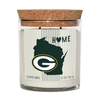 Green Bay Packers Home State Cork Top Candle