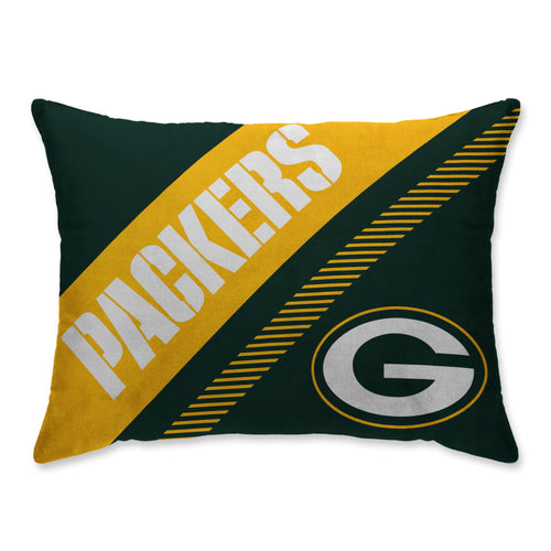 Green Bay Packers Diagonal Super Plush Bed Pillow