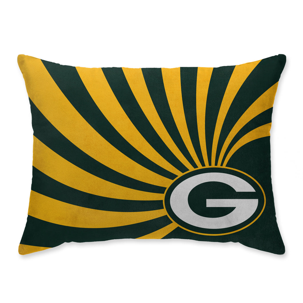 Green Bay Packers Wave Super Plush Bed Pillow