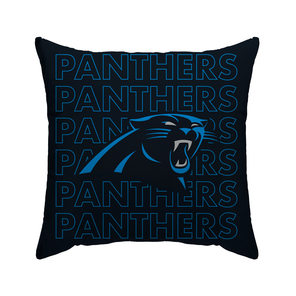 Carolina Panthers Echo Wordmark Poly Spandex Decor Pillow