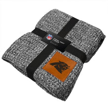 Load image into Gallery viewer, Carolina Panthers Two Tone Sweater Knit BlanketCarolina Panthers Two Tone Sweater Knit Blanket
