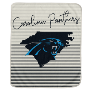 Carolina Panthers State Stripe Blanket