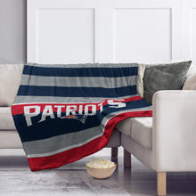 Load image into Gallery viewer, New England Patriots Heathered Stripe Blanket
