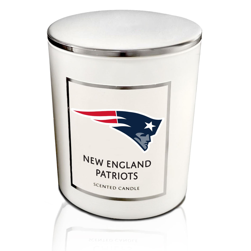 New England Patriots White Label Tin Top Candle