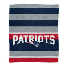 Load image into Gallery viewer, New England Patriots Heathered Stripe Blanket
