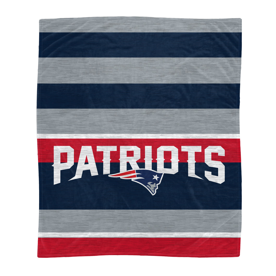New England Patriots Heathered Stripe Blanket