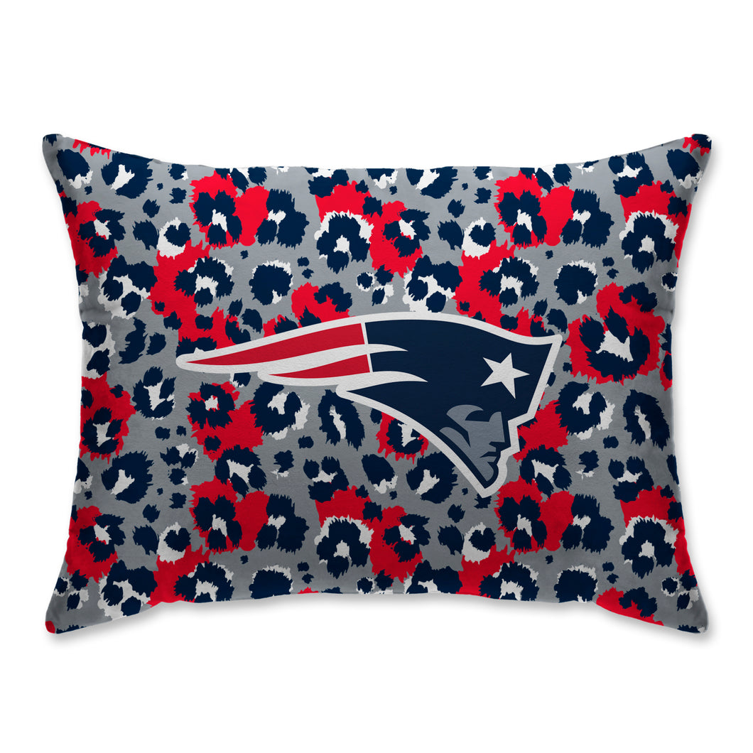 New England Patriots Leopard Bed Pillow