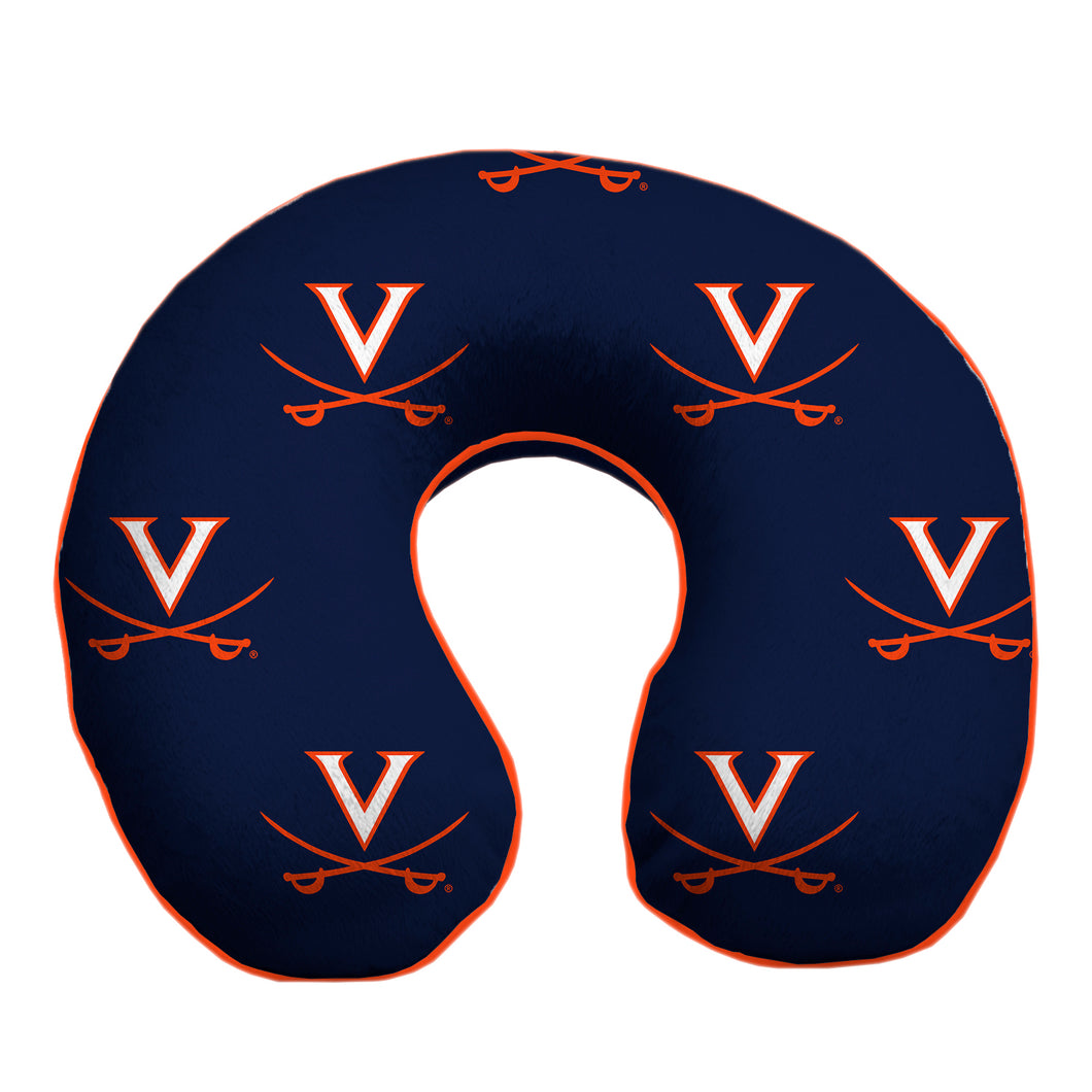 Virginia Cavaliers Repeat Logo Memory Foam Travel Pillow
