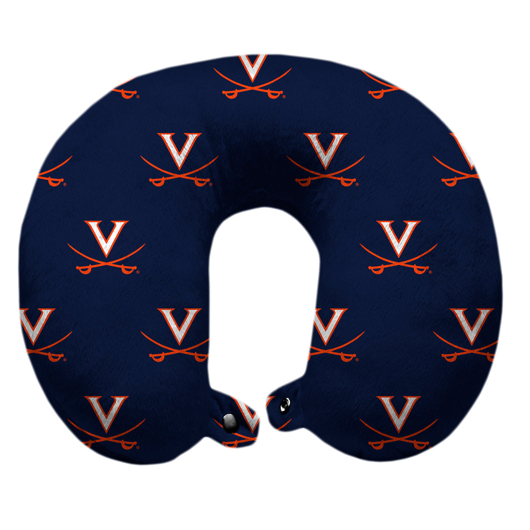 Virginia Cavaliers Repeat Logo Polyester Travel Pillow