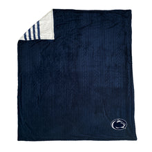Load image into Gallery viewer, Penn State Nittany Lions Embossed Sherpa Stripe Blanket
