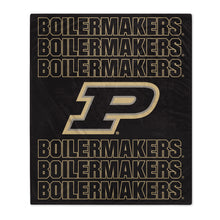 Load image into Gallery viewer, Purdue Boilermakers Echo Wordmark Blanket
