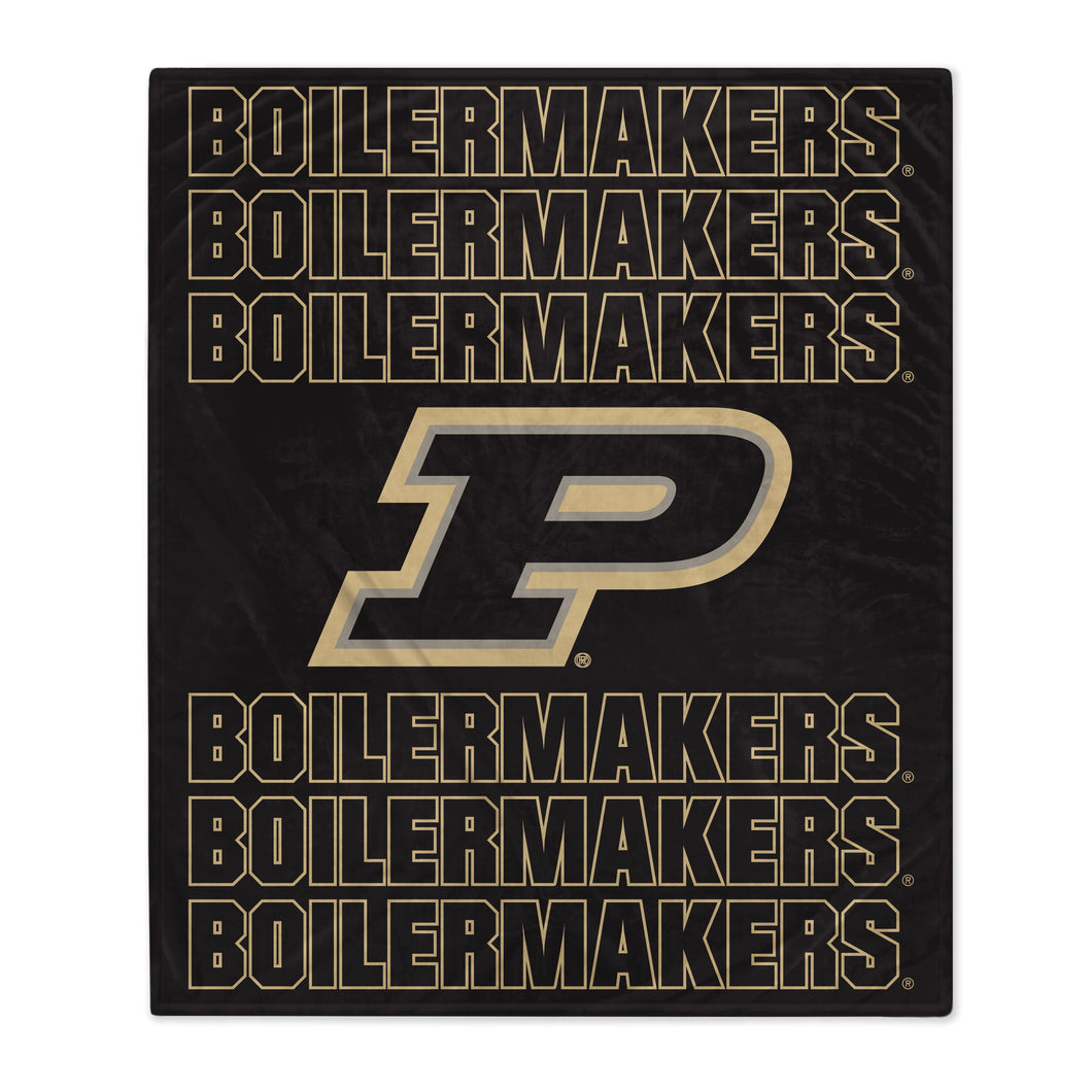 Purdue Boilermakers Echo Wordmark Blanket