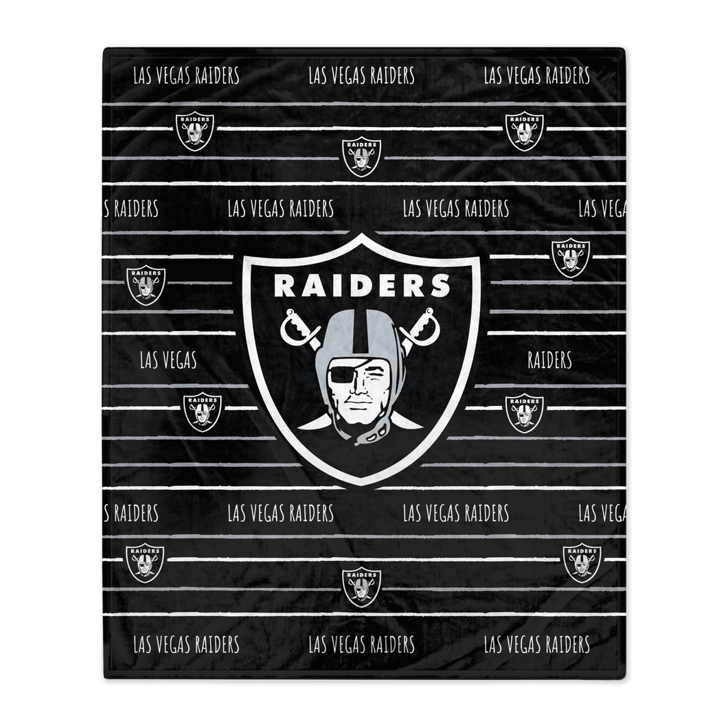 Las Vegas Raiders Logo Stripe Blanket