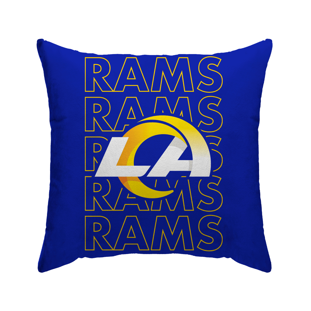 Los Angeles Rams Echo Wordmark Poly Spandex Decor Pillow