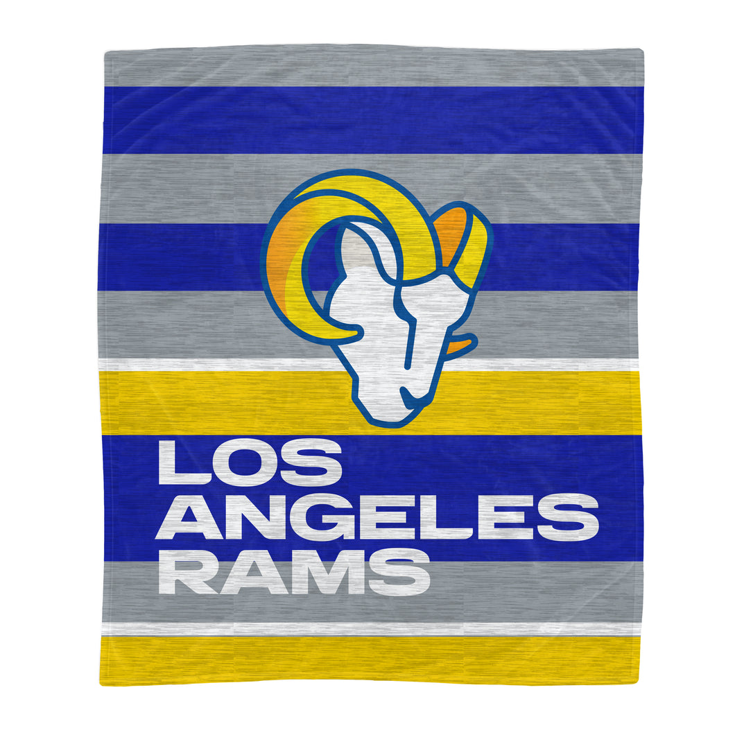 Los Angeles Rams Heathered Stripe Blanket
