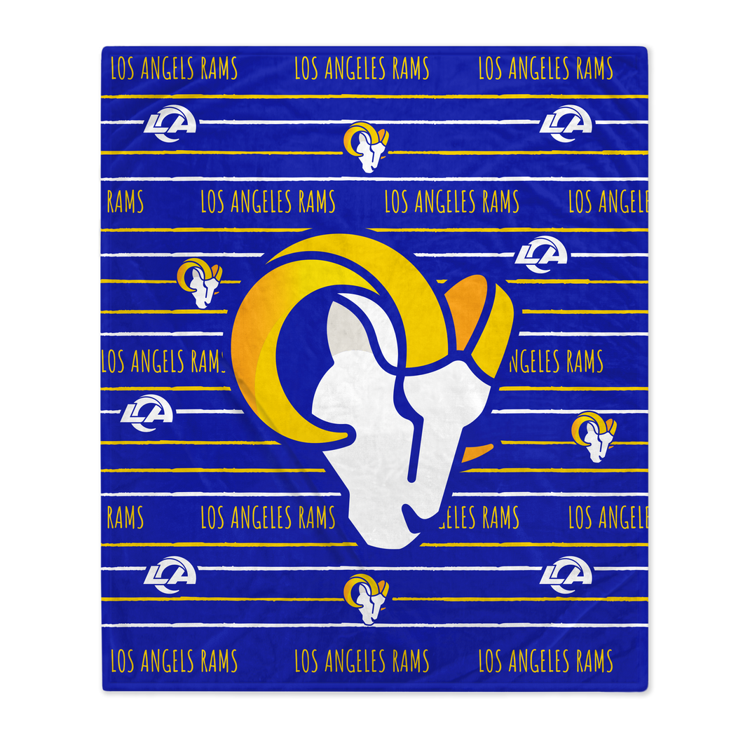 Los Angeles Rams Logo Stripe Blanket