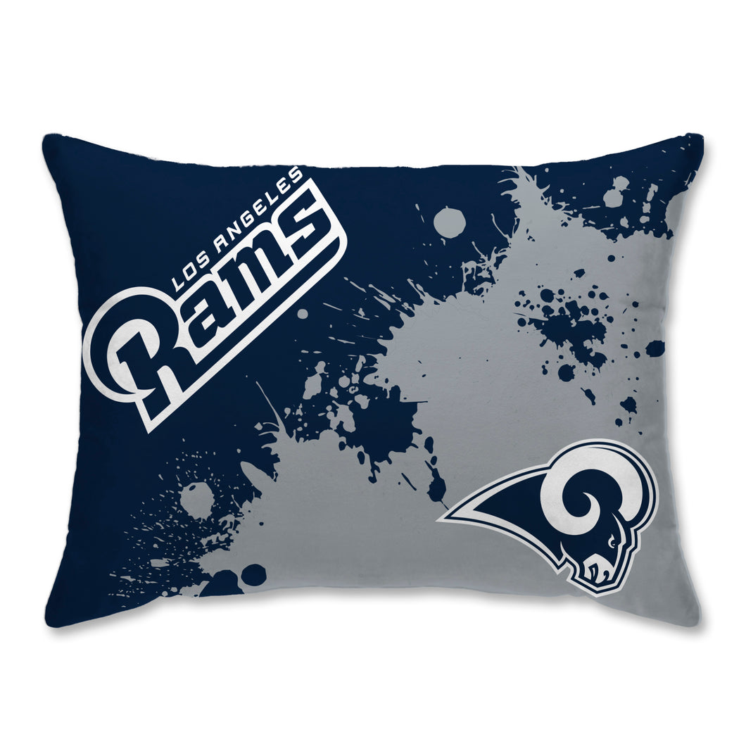 Los Angeles Rams Splatter Bed Pillow