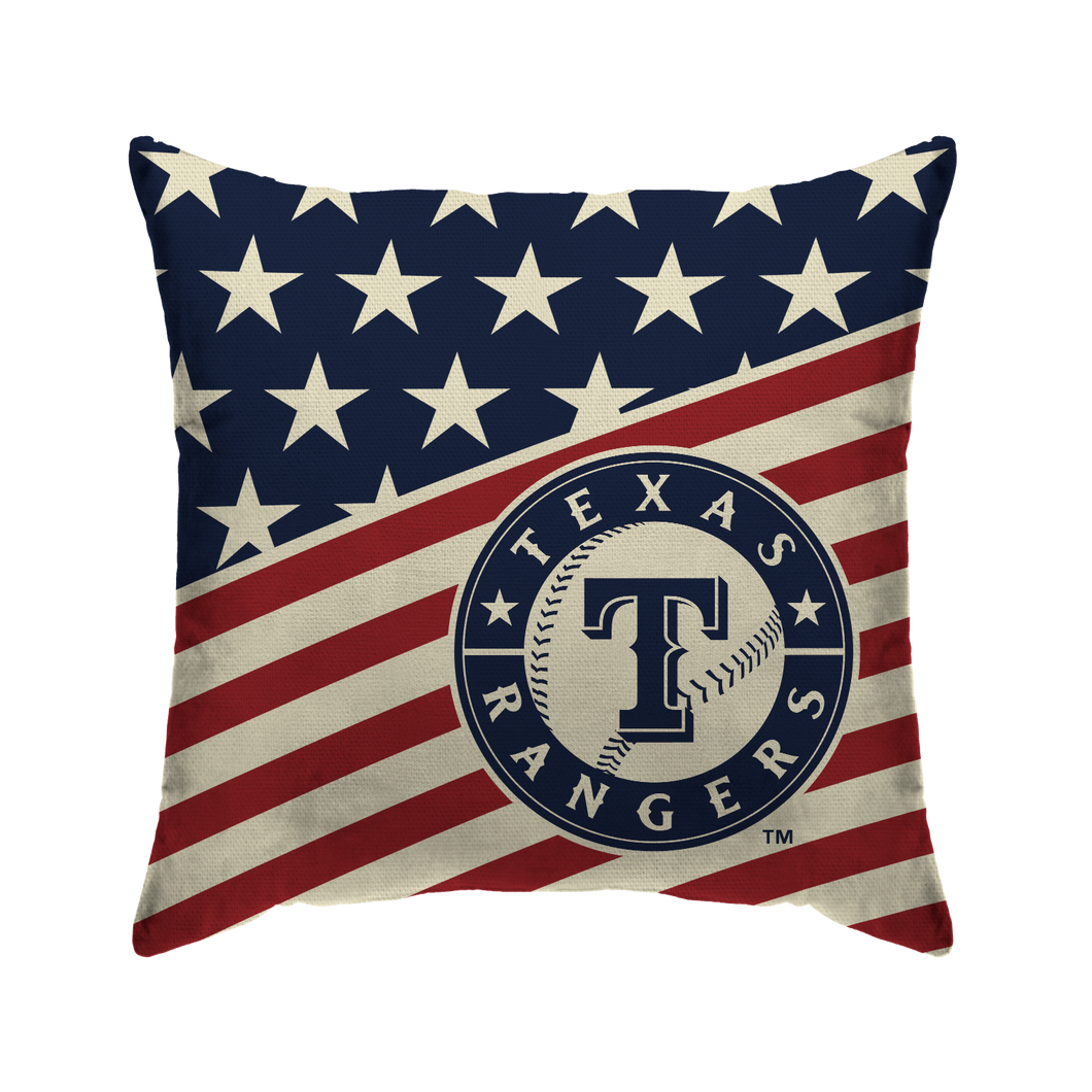 Texas Rangers Americana Duck Cloth Decor Pillow