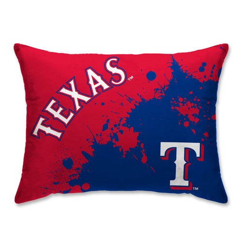 Texas Rangers Splatter Bed Pillow