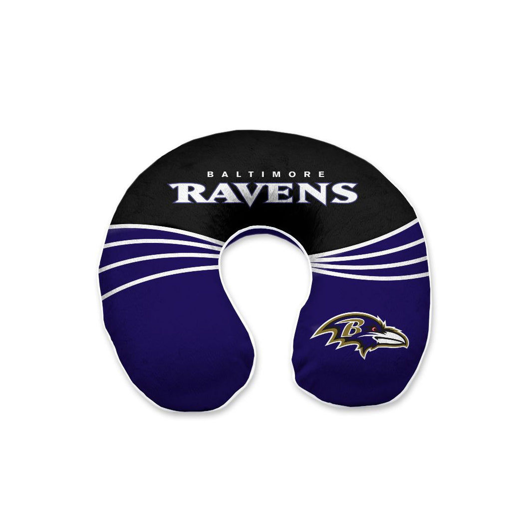 Baltimore Ravens Wave Memory Foam Travel Pillow
