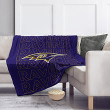Load image into Gallery viewer, Baltimore Ravens Echo Wordmark Blanket
