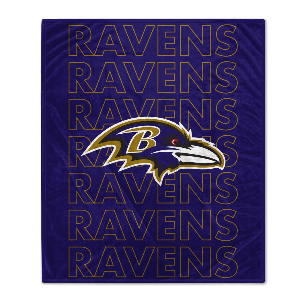Baltimore Ravens Echo Wordmark Blanket