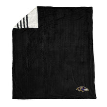 Load image into Gallery viewer, Baltimore Ravens Embossed Sherpa Stripe Blanket
