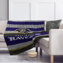 Load image into Gallery viewer, Baltimore Ravens Heathered Stripe Blanket
