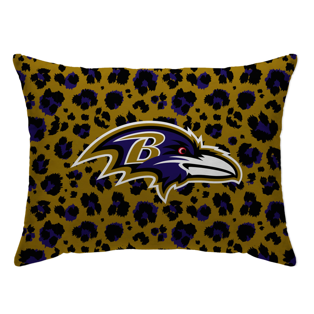Baltimore Ravens Leopard Bed Pillow