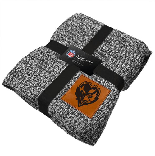 Baltimore Ravens Two Tone Sweater Knit Blanket