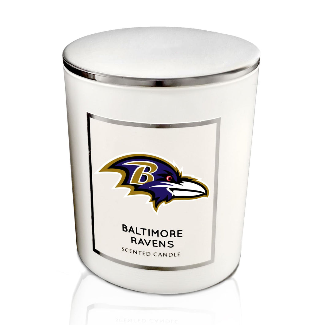 Baltimore Ravens White Label Tin Top Candle