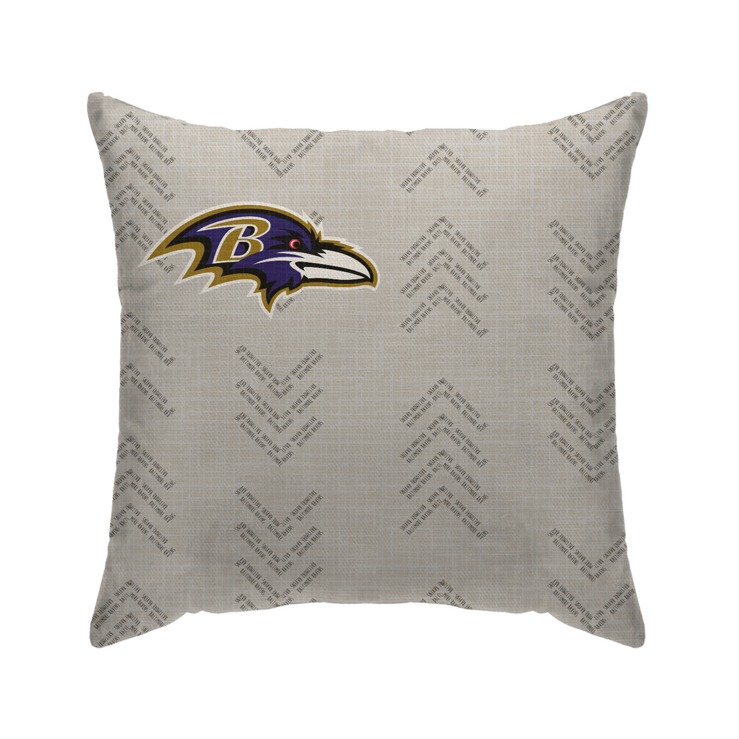 Baltimore Ravens Word Mark Duck Cloth Decor Pillow