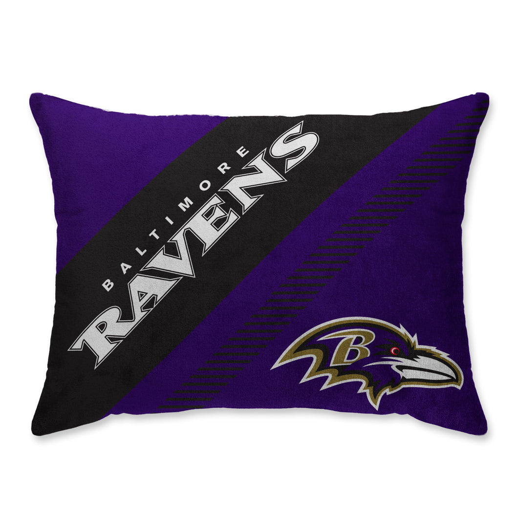 Baltimore Ravens Diagonal Super Plush Bed Pillow