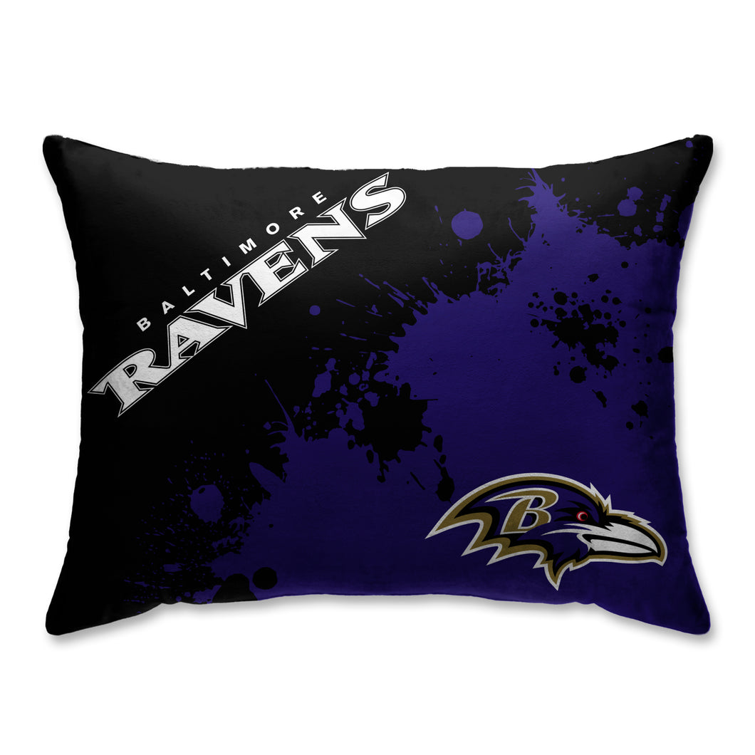 Baltimore Ravens Splatter Bed Pillow