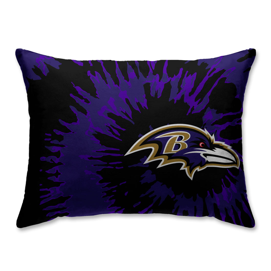 Baltimore Ravens Tie Dye Bed Pillow