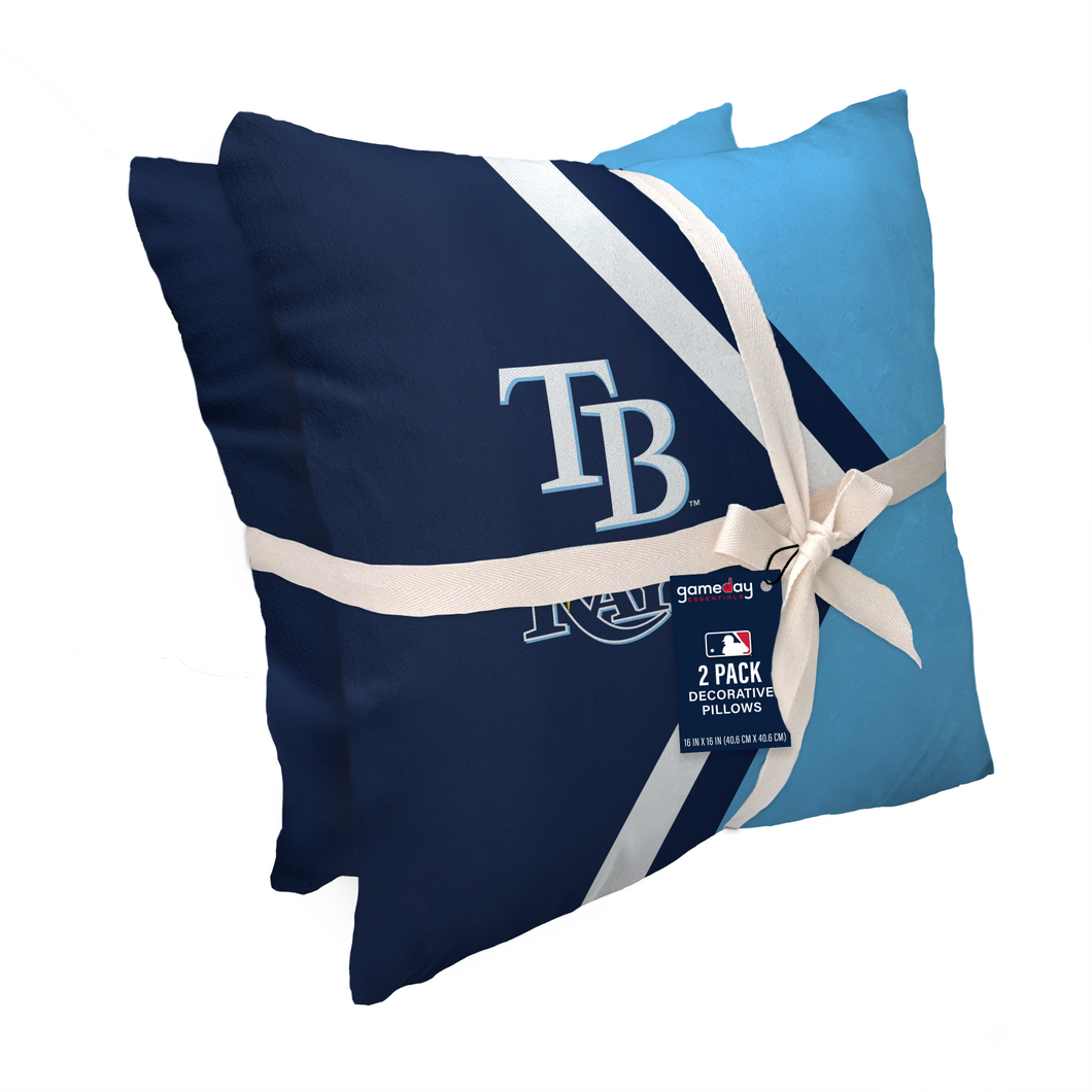 Tampa Bay Rays Side Arrow 2 Pack Decor Pillows