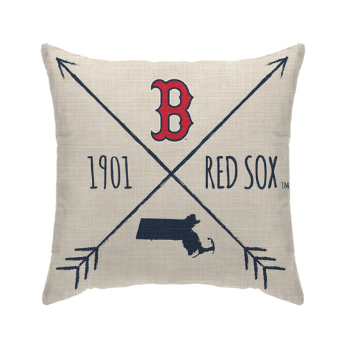 Boston Red Sox Cross Arrow Duck Cloth Decor Pillow