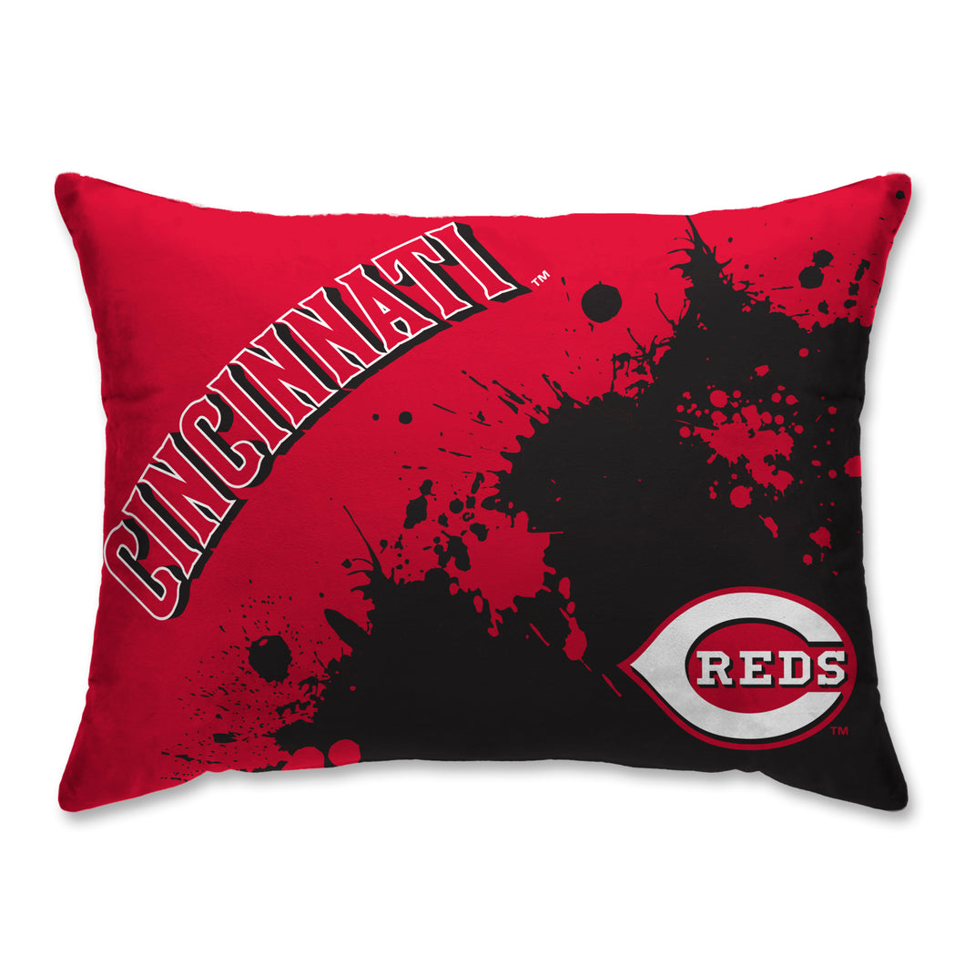 Cincinnati Reds Splatter Bed Pillow