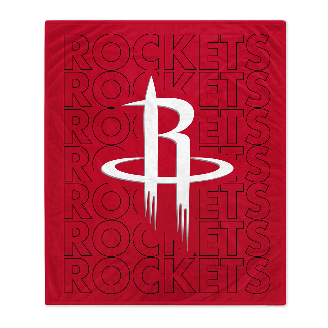 Houston Rockets Echo Wordmark Blanket