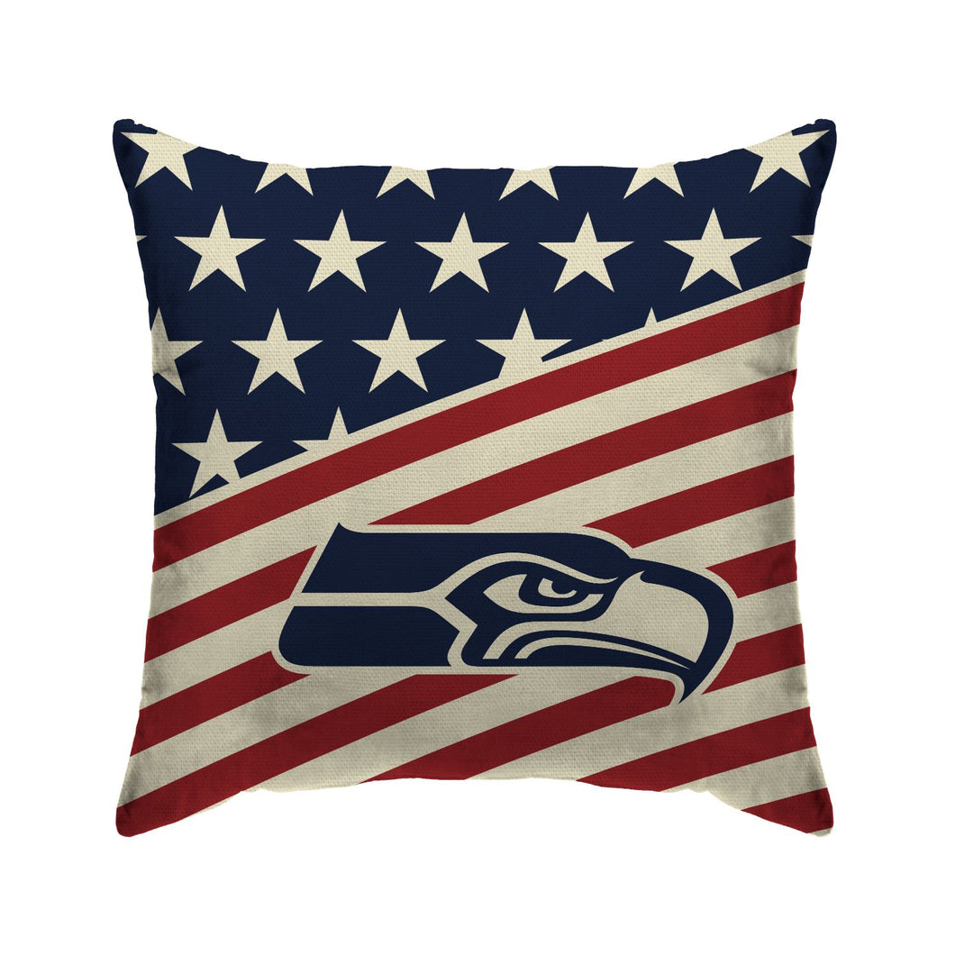 Seattle Seahawks Americana Duck Cloth Decor Pillow