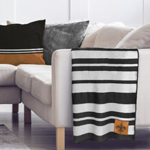 Load image into Gallery viewer, New Orleans Saints Acrylic Stripe Throw Blanket
