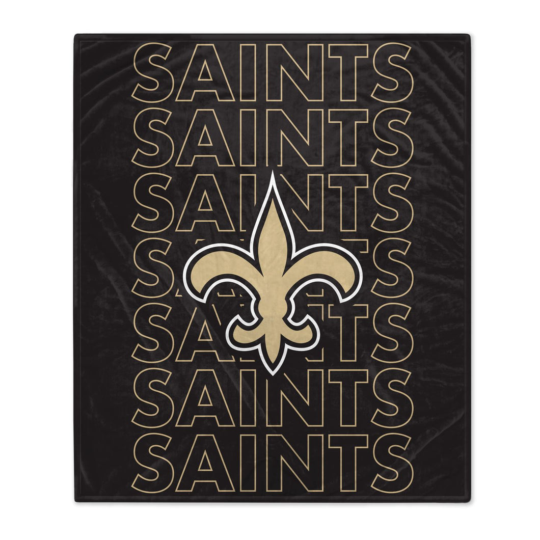New Orleans Saints Echo Wordmark Blanket