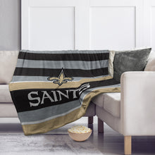Load image into Gallery viewer, New Orleans Saints Heathered Stripe Blanket
