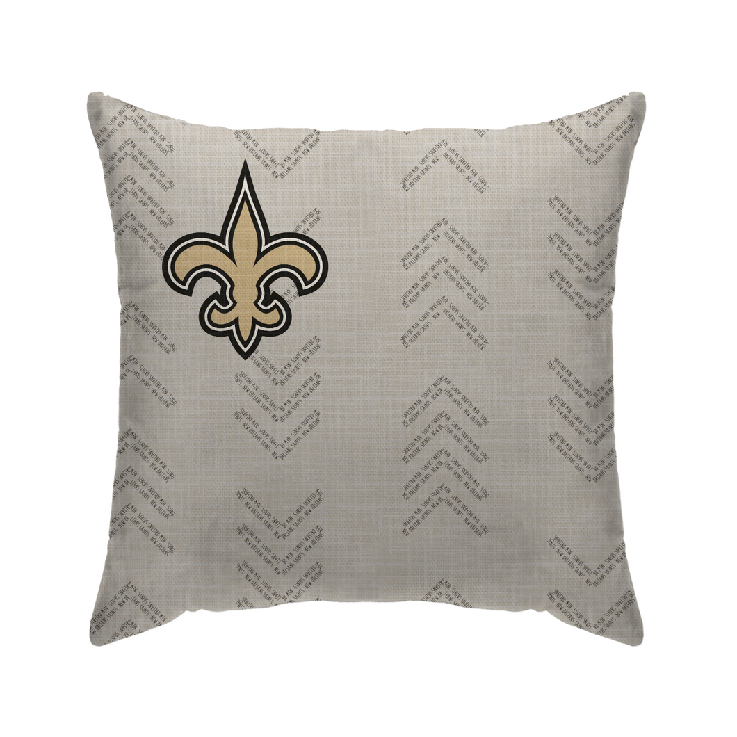 New Orleans Saints Word Mark Duck Cloth Decor Pillow