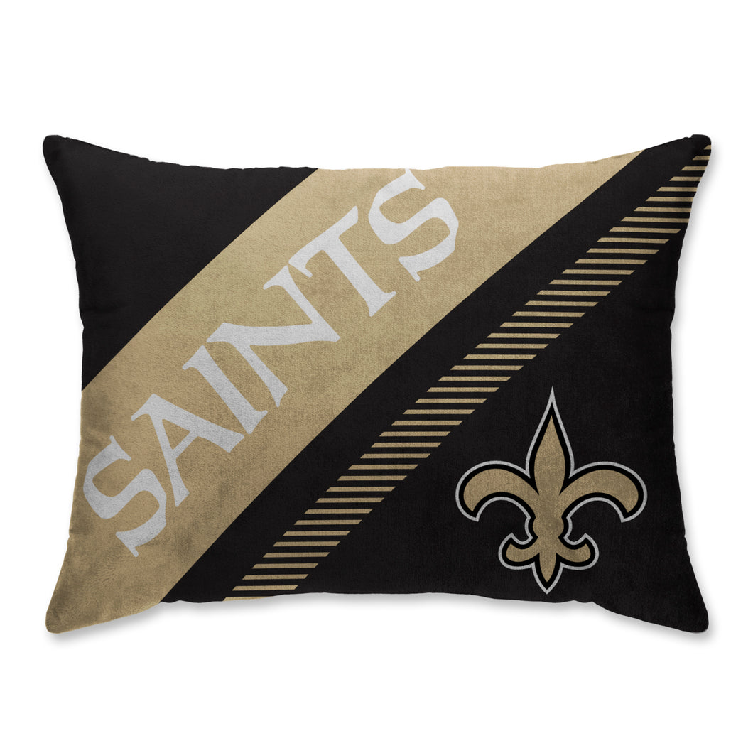 New Orleans Saints Diagonal Super Plush Bed Pillow