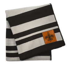 Load image into Gallery viewer, New Orleans Saints Acrylic Stripe Throw Blanket
