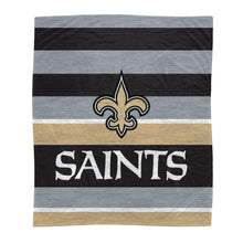 Load image into Gallery viewer, New Orleans Saints Heathered Stripe Blanket
